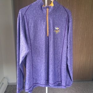 Men's Minnesota Vikings Antigua Purple/Gold Generation Quarter-Zip Pullover Jack